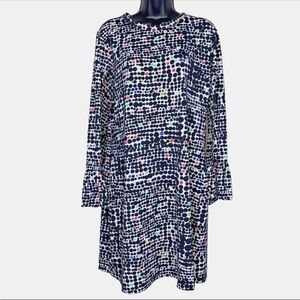 Ibkul Womens L Dress UPF 50 SPF athletic polka dot ruffle long sleeve black